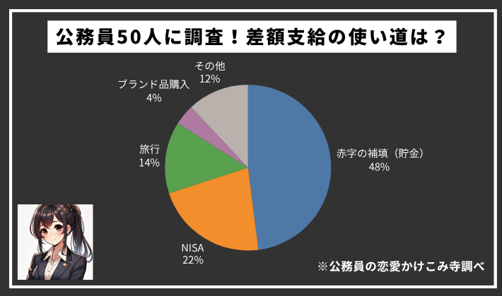 公務員　差額支給　使い道