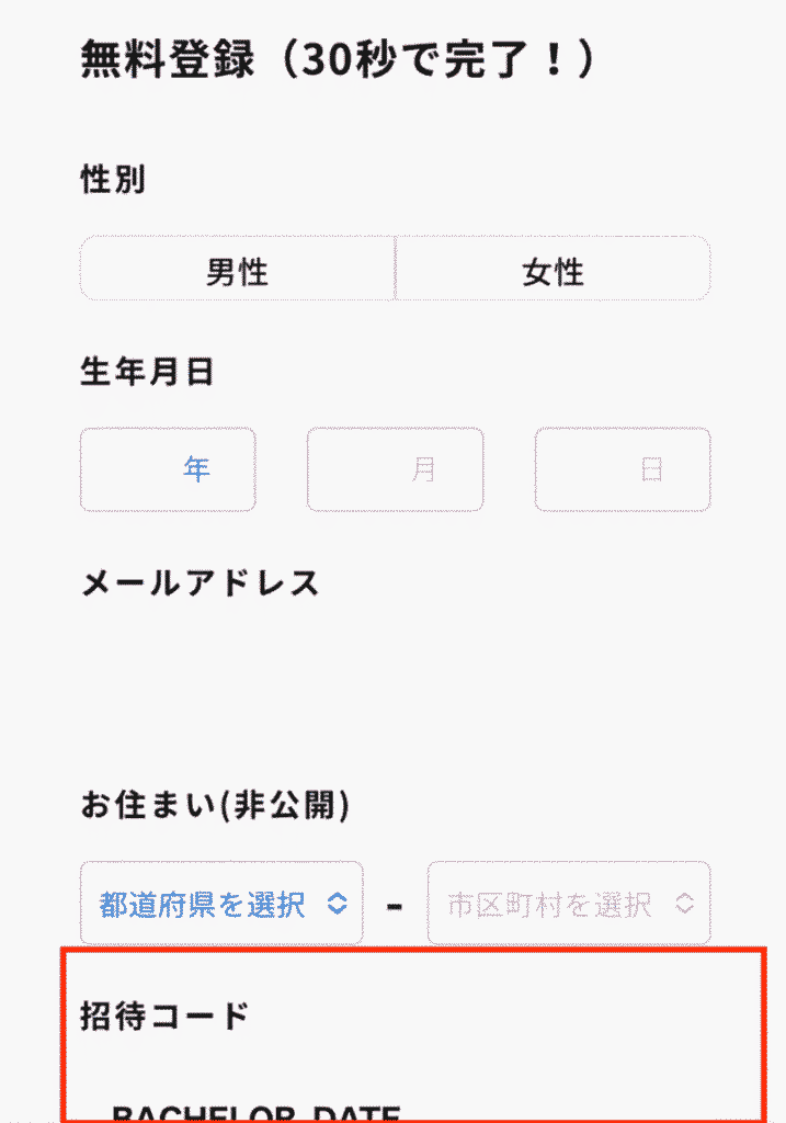 バチェラーデートの登録の流れ3